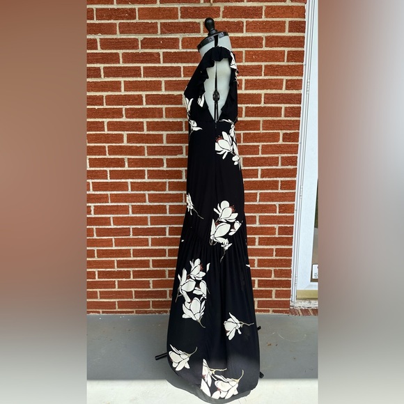 Free People She's a Waterfall Dress Floral V-neck Flutter Sleeve waterfall Maxi - Picture 5 of 11